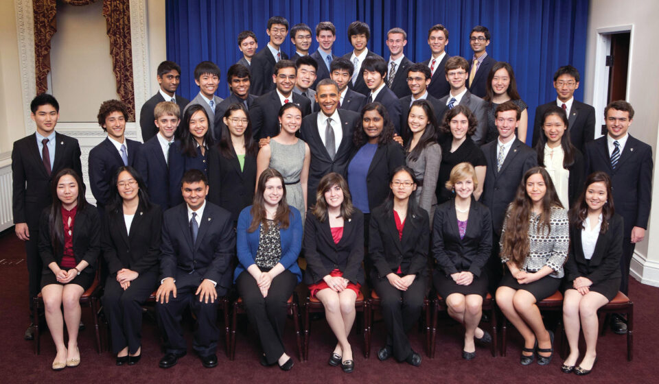 2012 STS Finalists Pose with President Obama at the White House