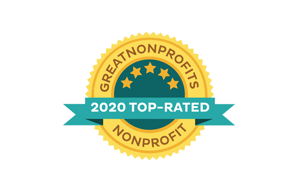 GreatNonProfits top rated 2020