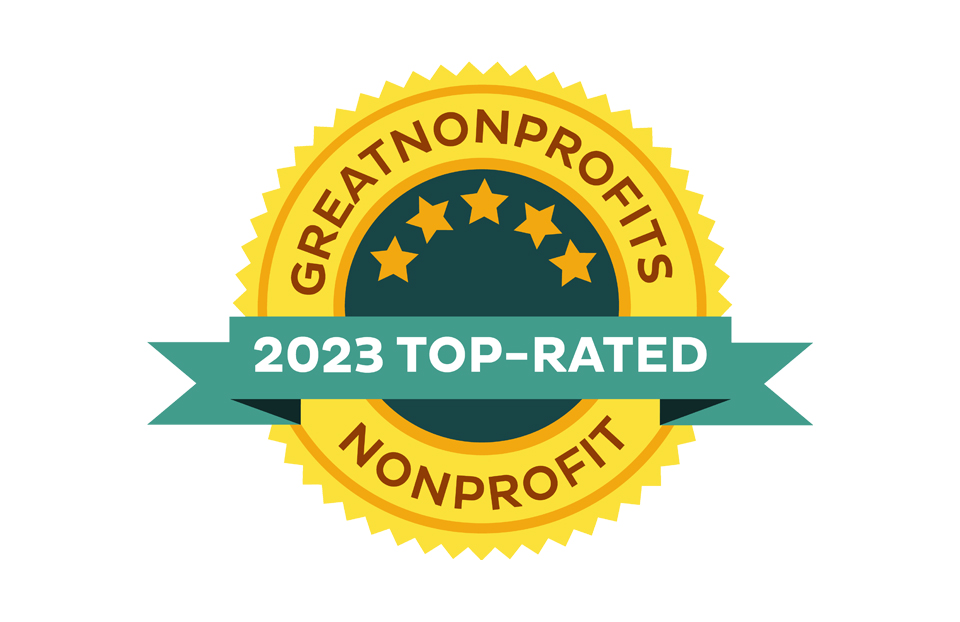 Great Nonprofits 2023 Top Rated award