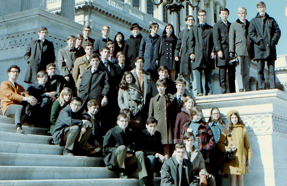 1970 Science Talent Search finalists at the Capitol. STS. Westinghouse.