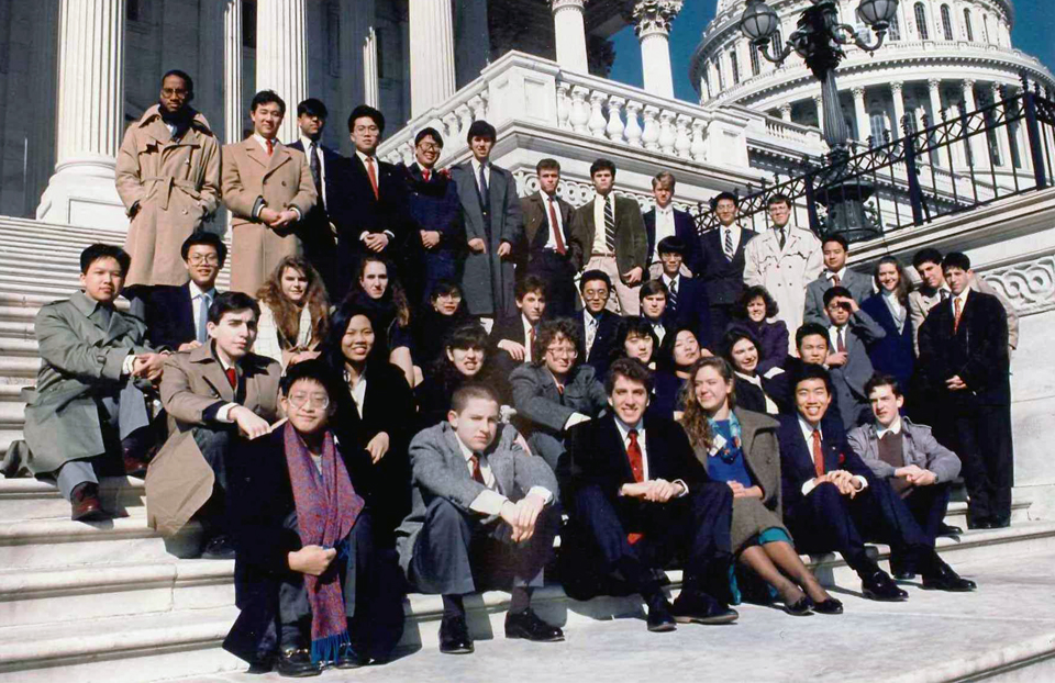 1990 Science Talent Search finalists at the Capitol. STS. Westinghouse.