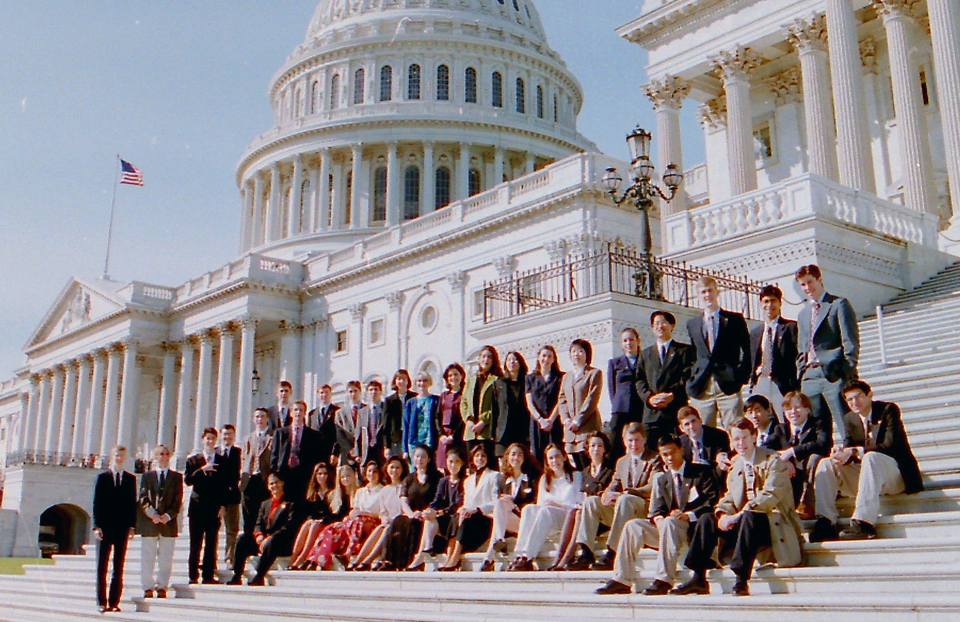 1997 Science Talent Search Finalists on the Capitol steps. STS.