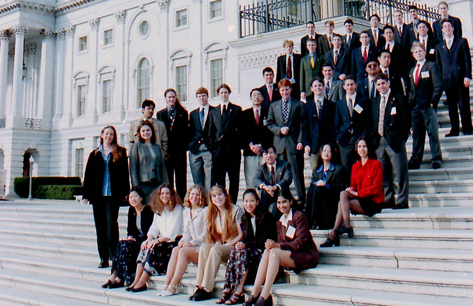 1998 Science Talent Search Finalists on the Capitol steps. STS.