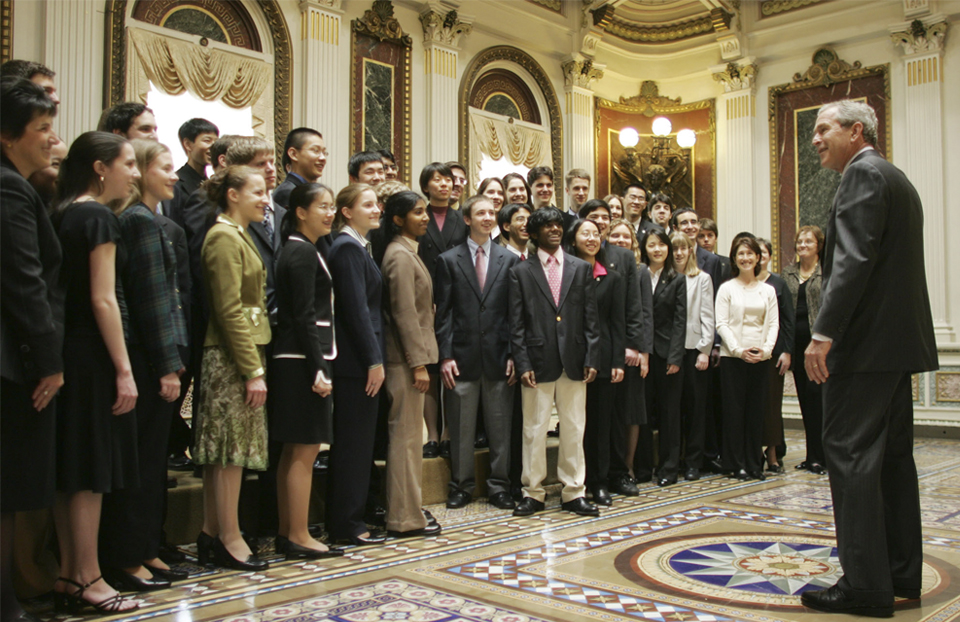 Science Talent Search 2006 with President George W Bush